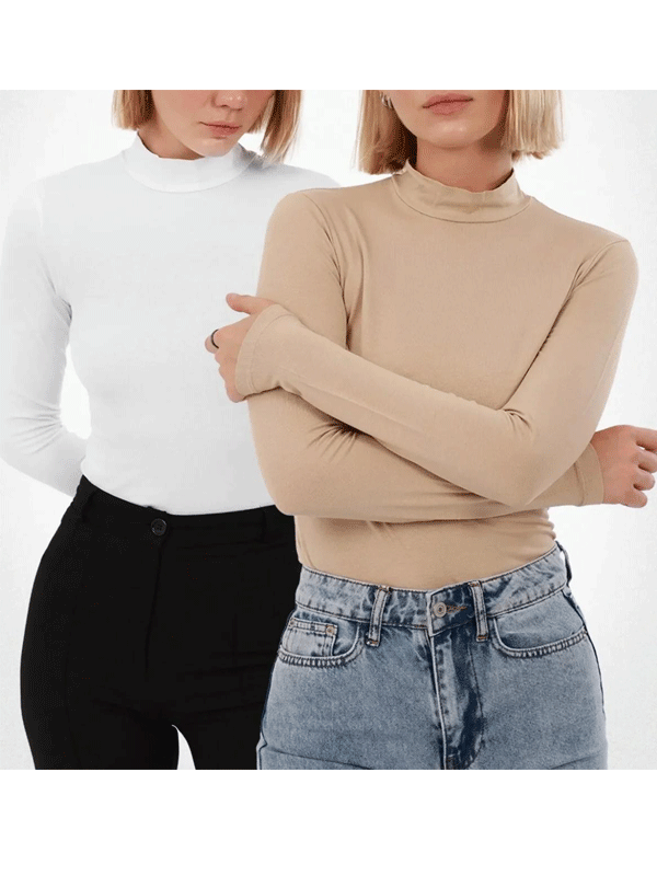 BAYAN BALIKÇI YAKA UZUN KOL BODY 2Lİ - 4