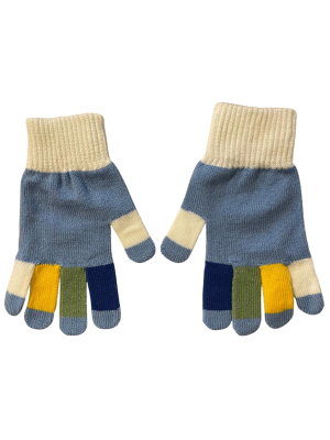 ERKEK ÇOCUK RENK BLOK KIŞLIK ELDİVEN ÖRGÜ - LİNOTTİ