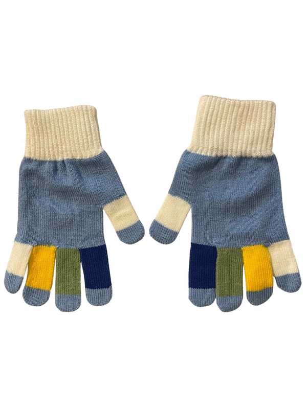 ERKEK ÇOCUK RENK BLOK KIŞLIK ELDİVEN ÖRGÜ - 1