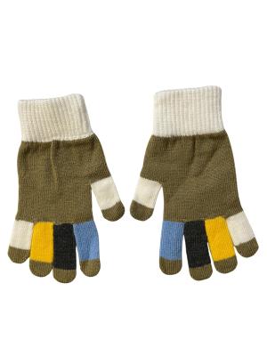 ERKEK ÇOCUK RENK BLOK KIŞLIK ELDİVEN ÖRGÜ - 11