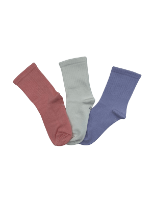 KIZ ÇOCUK DÜZ RENK SOKET 3'LÜ PAKET - LİNOTTİ