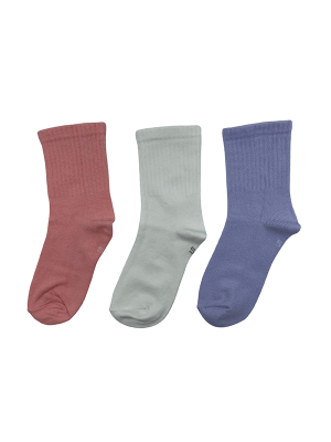 KIZ ÇOCUK DÜZ RENK SOKET 3'LÜ PAKET - 2