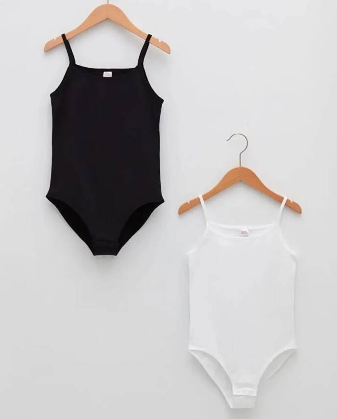 KIZ ÇOCUK İP ASKILI ÇITÇITLI BODY 4523 2'Lİ PAKET - 1