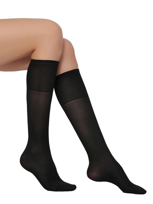 LASTİĞİ SIKMAYAN ORTA KALINLIK DİZALTI ÇORAP COMFORT - 10