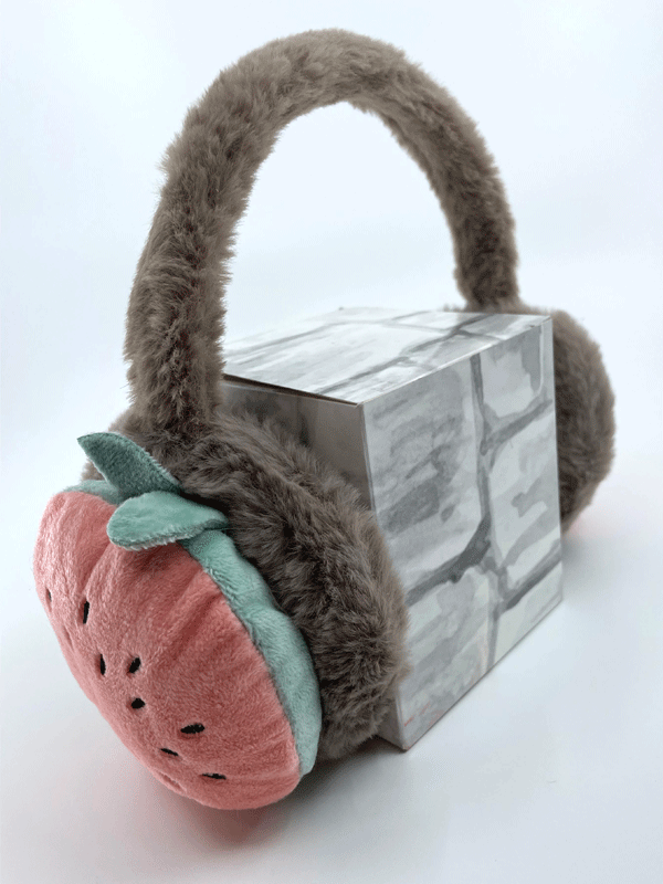 MEYVE FİGÜRLÜ ÇOCUK PELUŞ ISITICI KULAKLIK - 3