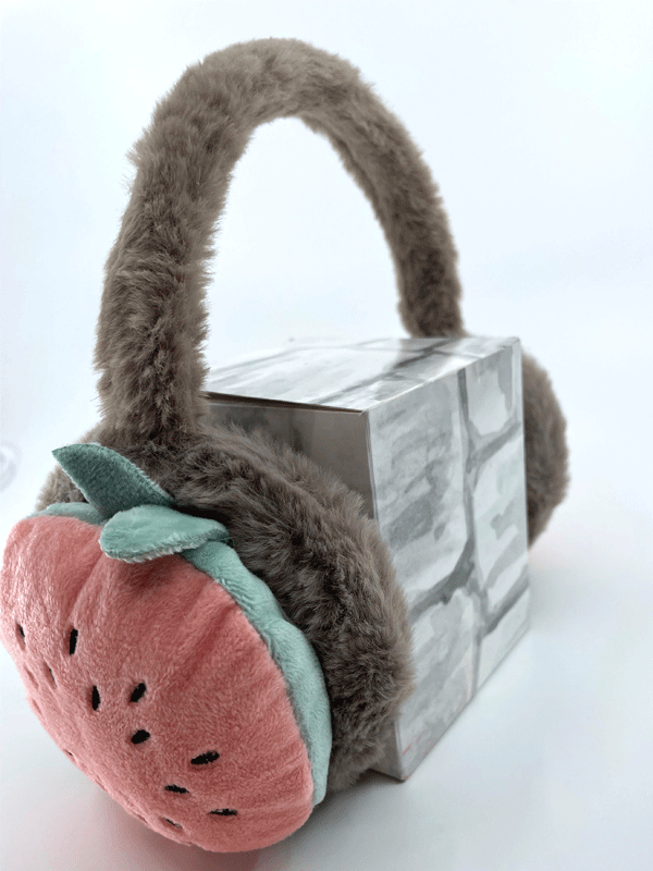 MEYVE FİGÜRLÜ ÇOCUK PELUŞ ISITICI KULAKLIK - 4