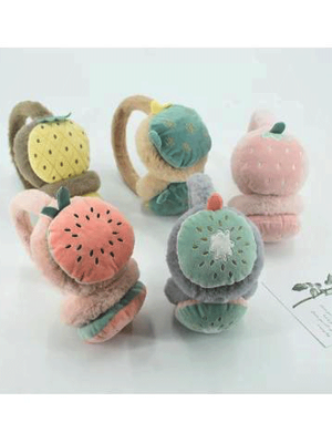 MEYVE FİGÜRLÜ ÇOCUK PELUŞ ISITICI KULAKLIK - 11