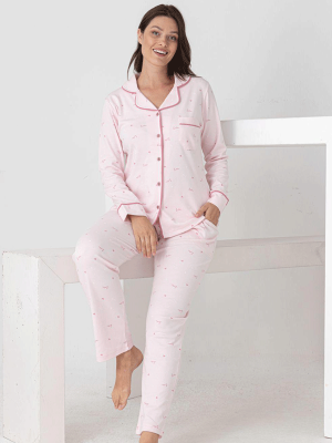 PAMUKLU GÖMLEK MODEL PİJAMA TAKIMI %100 PAMUK - LİNOTTİ