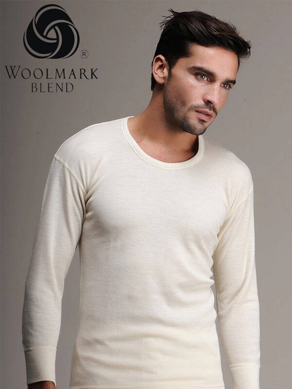 SAF YÜN İÇLİK ERKEK KREM RENK UZUN KOL İÇLİK - 1