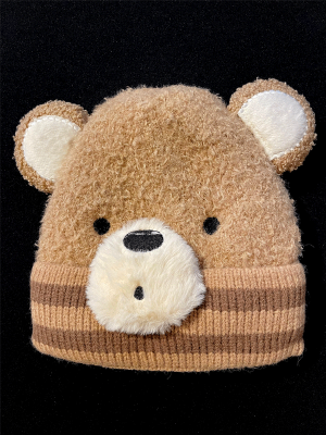 TEDDY ÇOCUK KIŞLIK BERE 3-7 YAŞ EKRU KAHVERENGİ - 4