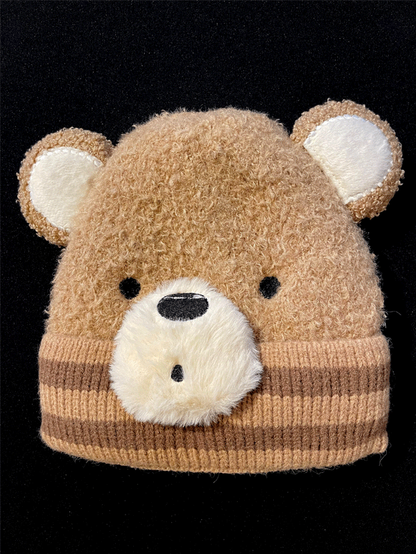 TEDDY ÇOCUK KIŞLIK BERE 3-7 YAŞ EKRU KAHVERENGİ - 4